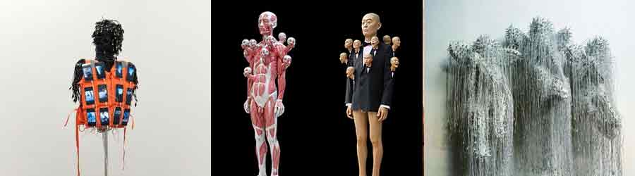 4 highlight sculptures from chinese sculptort Liu Bolin