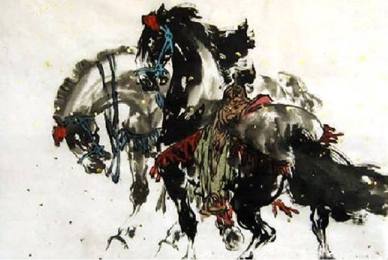 Chinese Horse Painting by Gao Teng