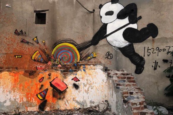 Chinese Street Art Panda design