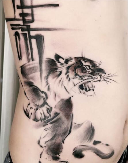 Wu Shang artwork tiger tattoo