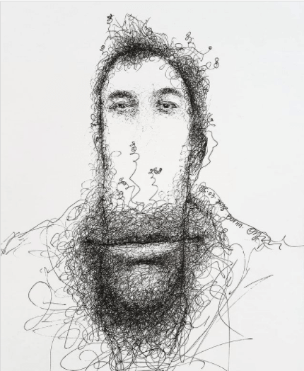 Black Faces 2 - Liu Yuehui - ballpoint pen art